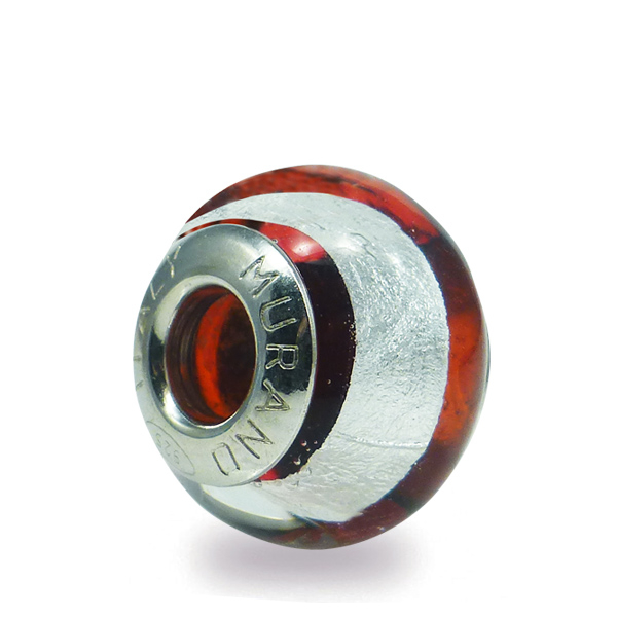 Murano Glass charm bead Sedici crimson from Simply Murano